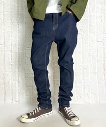 デニムパンツ 裏起毛 暖かい ボンディング ジーンズ ジーパン サルエルパンツ メンズ