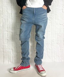 デニムパンツ 裏起毛 暖かい ボンディング ジーンズ ジーパン サルエルパンツ メンズ
