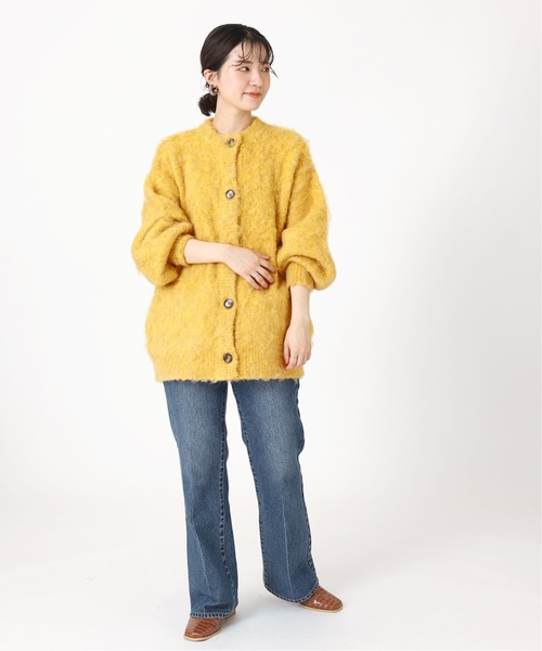 B.C STOCK（ベーセーストック）の「≪追加≫シャギーカーディガン（カーディガン/ボレロ・レディース・イエロー/ベージュ/チャコールグレー/ブルー・FREE）」の18枚目の写真