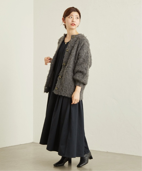 B.C STOCK（ベーセーストック）の「≪追加≫シャギーカーディガン（カーディガン/ボレロ・レディース・イエロー/ベージュ/チャコールグレー/ブルー・FREE）」の7枚目の写真