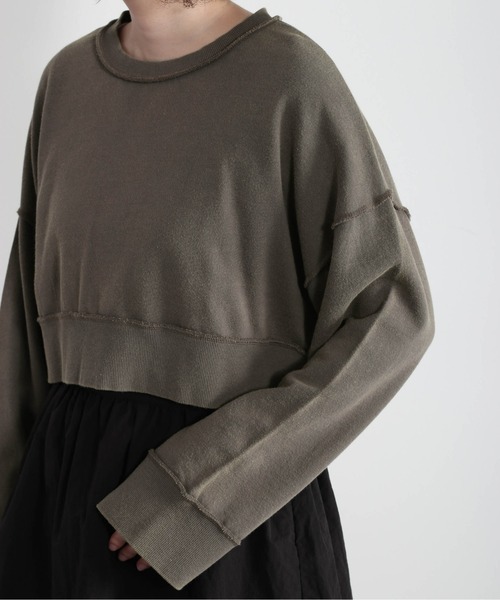 cepo(セポ)の「タンタケ ショート丈ミニウラケスウェット(Tシャツ/カットソー・レディース・ベージュ/チャコール/ピンク・M)」の16枚目の写真