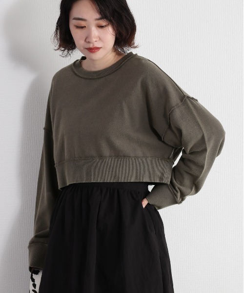 cepo(セポ)の「タンタケ ショート丈ミニウラケスウェット(Tシャツ/カットソー・レディース・ベージュ/チャコール/ピンク・M)」の11枚目の写真