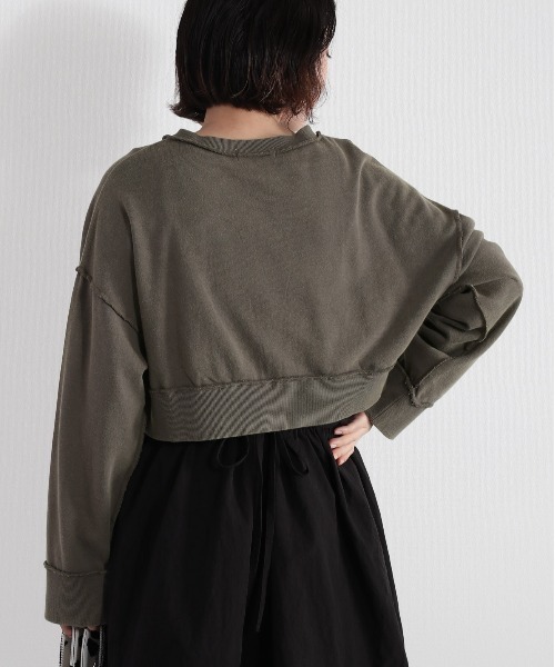 cepo(セポ)の「タンタケ ショート丈ミニウラケスウェット(Tシャツ/カットソー・レディース・ベージュ/チャコール/ピンク・M)」の19枚目の写真