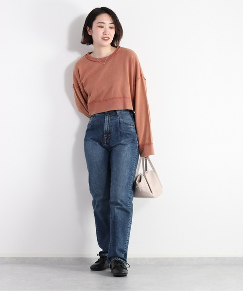 cepo(セポ)の「タンタケ ショート丈ミニウラケスウェット(Tシャツ/カットソー・レディース・ベージュ/チャコール/ピンク・M)」の10枚目の写真