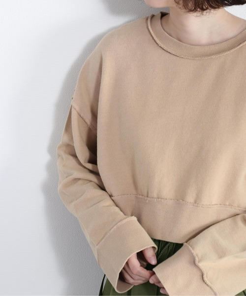 cepo(セポ)の「タンタケ ショート丈ミニウラケスウェット(Tシャツ/カットソー・レディース・ベージュ/チャコール/ピンク・M)」の21枚目の写真