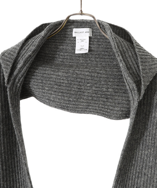 BALLAST ARK（バラストアーク）の「BALLAST ARK / バラストアーク：WOOL HOODIE MUFFLER：BA06-M001[AST]（マフラー・メンズ・ブラウン/グレー・FREE）」の15枚目の写真