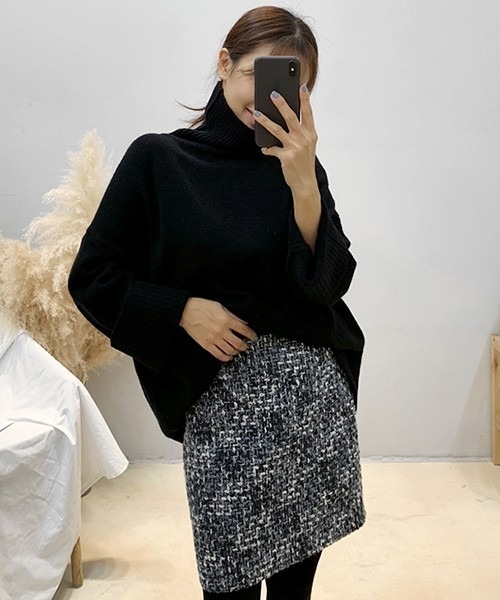 AMELY(エミリー)の「ツイードミニスカート(スカート・レディース・レッド/ブラック・M/L)」の4枚目の写真