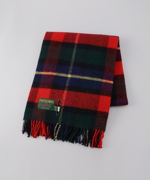 FREAK'S STORE(フリークスストア)の「【WEB限定】TWEED MILL/ツイードミル ブランケット(マフラー・レディース・グリーン/ナチュラル/イエロー/ネイビー/グレー/レッド・フリ-)」の4枚目の写真