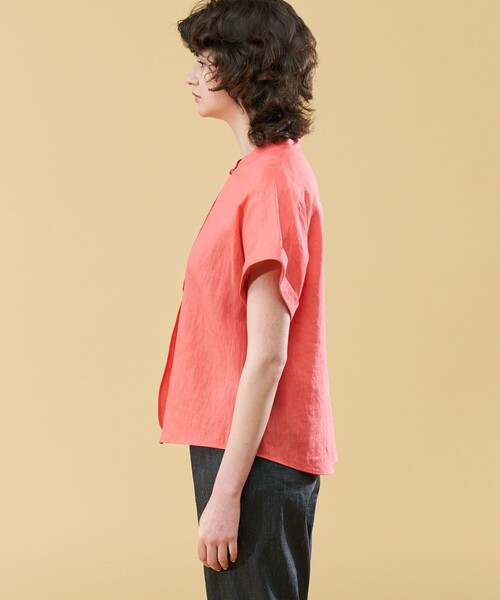 美品! DES PRES デプレ リネンラミーシルク フレンチスリーブブラウス 美品! DES PRES デプレ リネンラミーシルク フレンチスリーブ