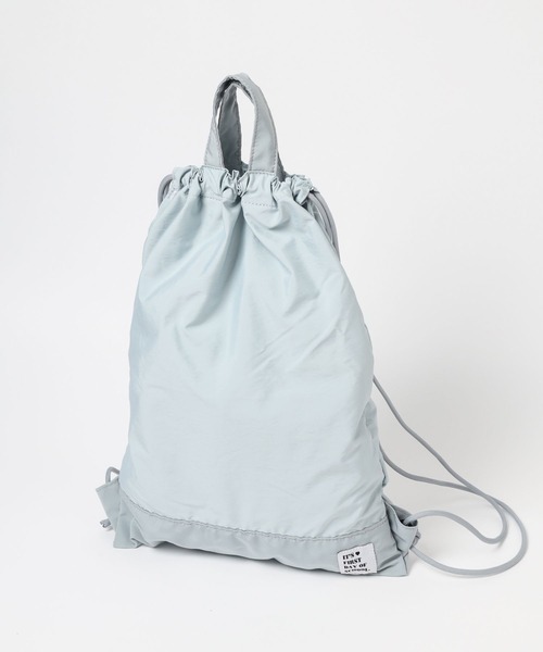 GLOBAL WORK（グローバルワーク）の「洗えるスクールナップサック/182242（エコバッグ/サブバッグ・キッズ・ブルー/サックスブルー/ブラック/ブラック系1/パープル/ミント/ブラック系・ONE SIZE）」の5枚目の写真