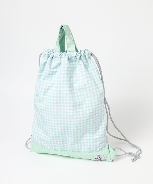 GLOBAL WORK（グローバルワーク）の「洗えるスクールナップサック/182242（エコバッグ/サブバッグ・キッズ・ブルー/サックスブルー/ブラック/ブラック系1/パープル/ミント/ブラック系・ONE SIZE）」の4枚目の写真