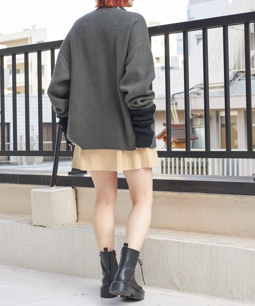 PBLIM（ページボーイリム）の「PAGEBOYLIM/メッセージJQニット（ニット/セーター・レディース・クリーム/グリーン/パープル/グレー・FREE）」の10枚目の写真