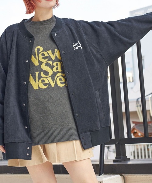 PBLIM（ページボーイリム）の「PAGEBOYLIM/メッセージJQニット（ニット/セーター・レディース・クリーム/グリーン/パープル/グレー・FREE）」の12枚目の写真