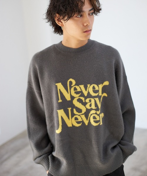 PBLIM（ページボーイリム）の「PAGEBOYLIM/メッセージJQニット（ニット/セーター・レディース・クリーム/グリーン/パープル/グレー・FREE）」の15枚目の写真