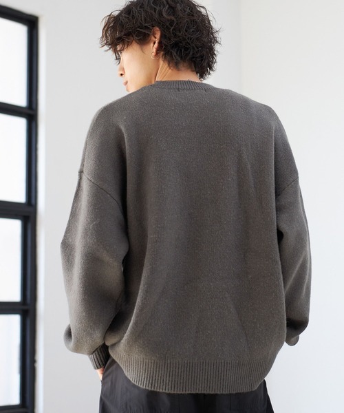 PBLIM（ページボーイリム）の「PAGEBOYLIM/メッセージJQニット（ニット/セーター・レディース・クリーム/グリーン/パープル/グレー・FREE）」の16枚目の写真