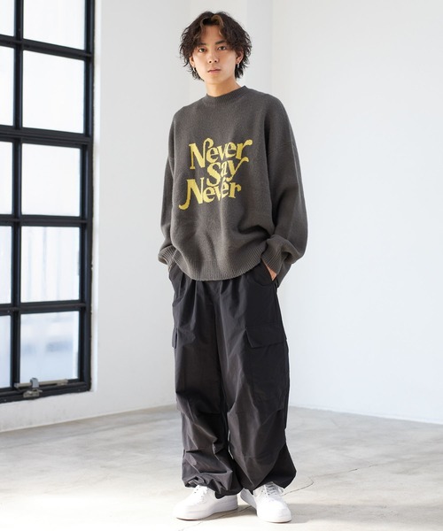 PBLIM（ページボーイリム）の「PAGEBOYLIM/メッセージJQニット（ニット/セーター・レディース・クリーム/グリーン/パープル/グレー・FREE）」の17枚目の写真