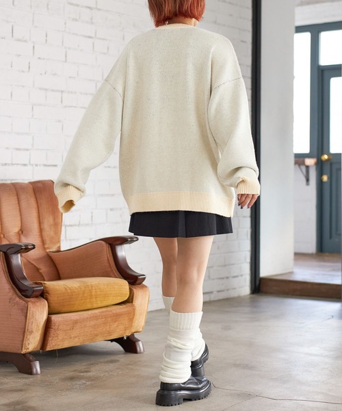 PBLIM（ページボーイリム）の「PAGEBOYLIM/メッセージJQニット（ニット/セーター・レディース・クリーム/グリーン/パープル/グレー・FREE）」の21枚目の写真