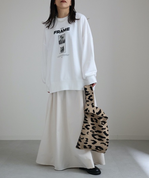 ap retro(アプレトロ)の「モノクロフォトロゴBIG裏毛プルオーバー(スウェット・レディース・ブラック/ホワイト/杢グレー・FREE)」の22枚目の写真