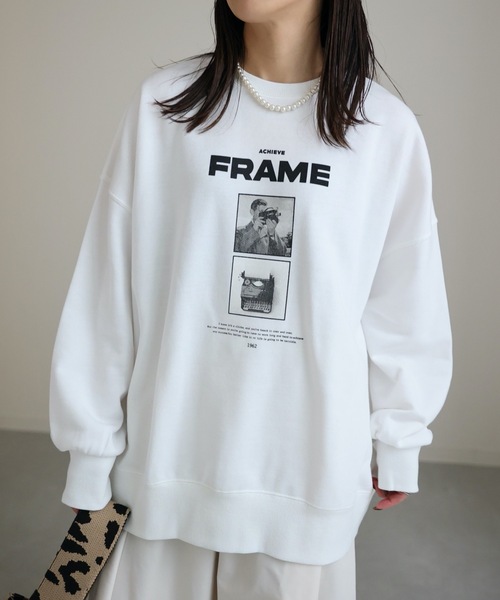 ap retro(アプレトロ)の「モノクロフォトロゴBIG裏毛プルオーバー(スウェット・レディース・ブラック/ホワイト/杢グレー・FREE)」の17枚目の写真