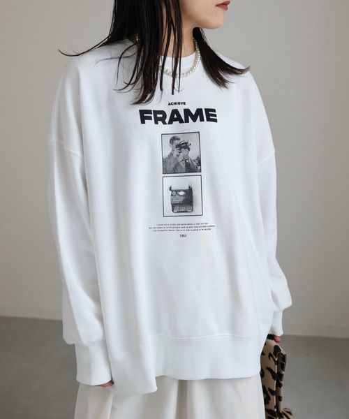 ap retro(アプレトロ)の「モノクロフォトロゴBIG裏毛プルオーバー(スウェット・レディース・ブラック/ホワイト/杢グレー・FREE)」の18枚目の写真