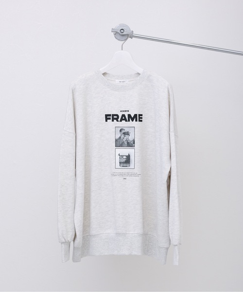 ap retro(アプレトロ)の「モノクロフォトロゴBIG裏毛プルオーバー(スウェット・レディース・ブラック/ホワイト/杢グレー・FREE)」の13枚目の写真