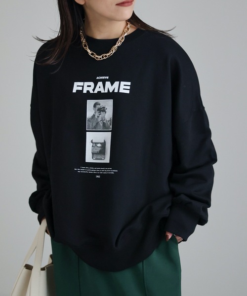 AP STUDIO PRE_ プレ　クロップド　スウェット　プルオーバー　フリー AP STUDIO PRE_ プレ クロップド スウェット プルオーバー