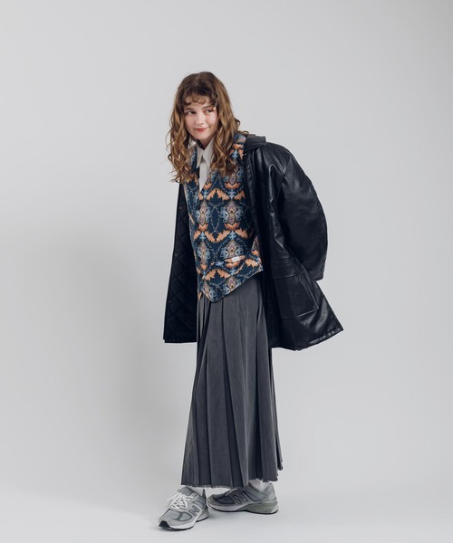 MUHET(ミュエータ)の「ジャガードクロスベスト(ベスト・レディース・ブルー系その他/ベージュ・X-LARGE/MEDIUM)」の14枚目の写真