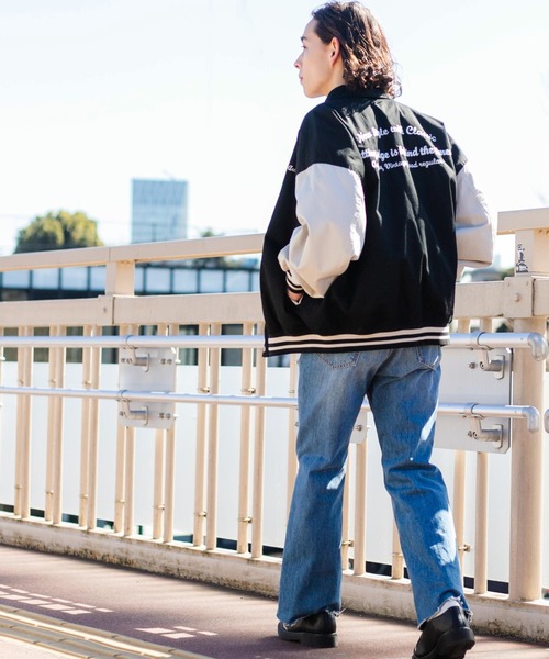 WEGO（ウィゴー）の「WEGO/ヴィンテージ刺繍スタジャン（スタジャン・メンズ・ブラック/ダークグリーン/ネイビー・MEDIUM/LARGE）」の15枚目の写真