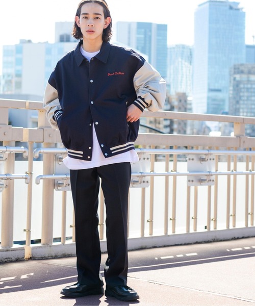 WEGO（ウィゴー）の「WEGO/ヴィンテージ刺繍スタジャン（スタジャン・メンズ・ブラック/ダークグリーン/ネイビー・MEDIUM/LARGE）」の21枚目の写真