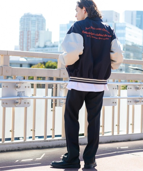 WEGO（ウィゴー）の「WEGO/ヴィンテージ刺繍スタジャン（スタジャン・メンズ・ブラック/ダークグリーン/ネイビー・MEDIUM/LARGE）」の22枚目の写真