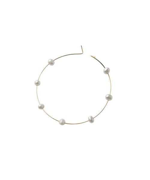 STYLE DELI（スタイルデリ）の「点在プチ淡水パールフープピアス（ピアス（両耳用）・レディース・ゴールド・FREE）」の12枚目の写真