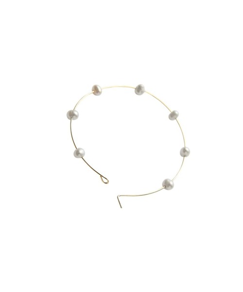 STYLE DELI（スタイルデリ）の「点在プチ淡水パールフープピアス（ピアス（両耳用）・レディース・ゴールド・FREE）」の3枚目の写真