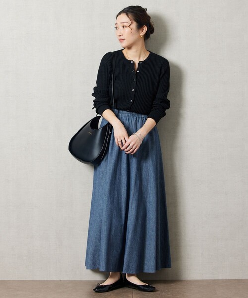 todayful シャンブレーギャザースカート　ameri todayful シャンブレーギャザースカート ameri