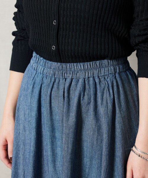 todayful シャンブレーギャザースカート　ameri todayful シャンブレーギャザースカート ameri