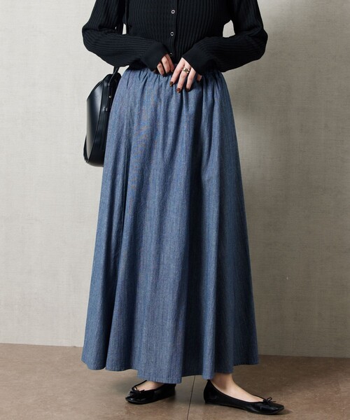 todayful シャンブレーギャザースカート　ameri TODAYFUL SALE30%OFF トゥデイフル 2025prefall ボトムス