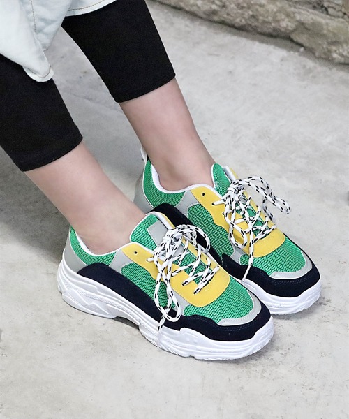 AAA+(サンエープラス)の「AAA+/ボリュームソールダッドスニーカー(2387)(スニーカー・レディース・ホワイト/ブラック/ベージュ/ブラック×グレー/ブラック×ブラック/その他・37/36/35/43/40/42/44/39/38/41)」の6枚目の写真