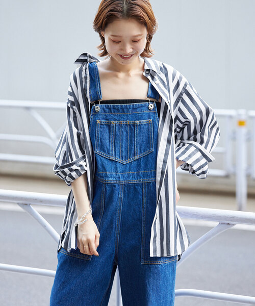 コットンブロードワイドスリーブシャツ