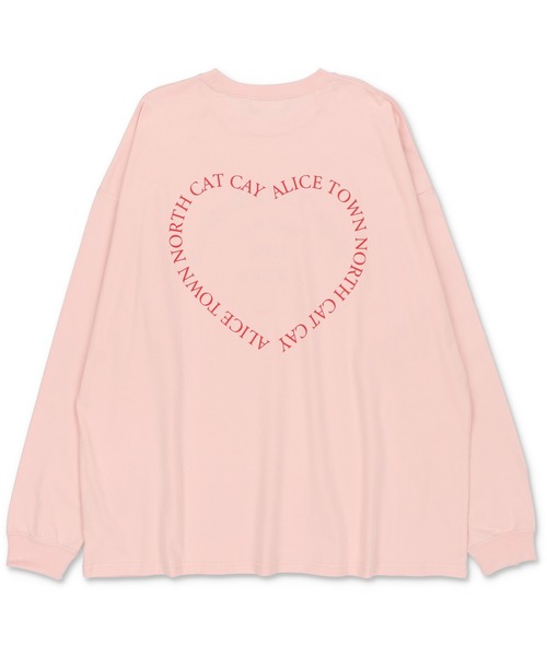 SPINNS（スピンズ）の「ハートバックプリント ロングスリーブTシャツ（Tシャツ/カットソー・レディース・オフホワイト/ブラック/オートミール/ピンク・ONESIZE）」の10枚目の写真