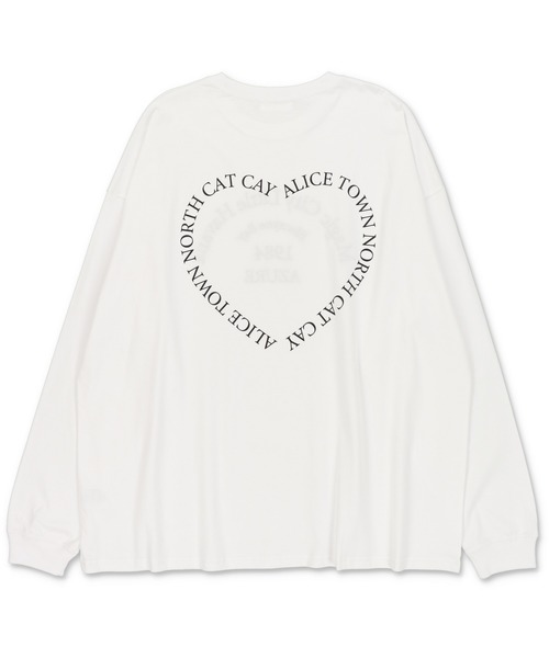 SPINNS（スピンズ）の「ハートバックプリント ロングスリーブTシャツ（Tシャツ/カットソー・レディース・オフホワイト/ブラック/オートミール/ピンク・ONESIZE）」の6枚目の写真