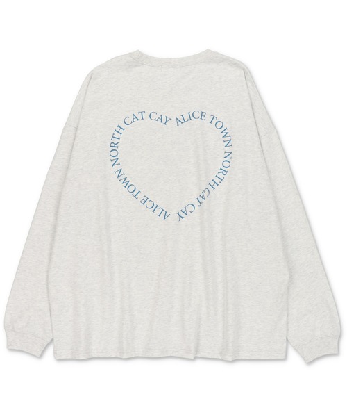 SPINNS（スピンズ）の「ハートバックプリント ロングスリーブTシャツ（Tシャツ/カットソー・レディース・オフホワイト/ブラック/オートミール/ピンク・ONESIZE）」の12枚目の写真