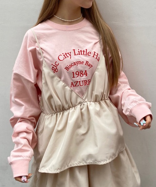 SPINNS（スピンズ）の「ハートバックプリント ロングスリーブTシャツ（Tシャツ/カットソー・レディース・オフホワイト/ブラック/オートミール/ピンク・ONESIZE）」の19枚目の写真