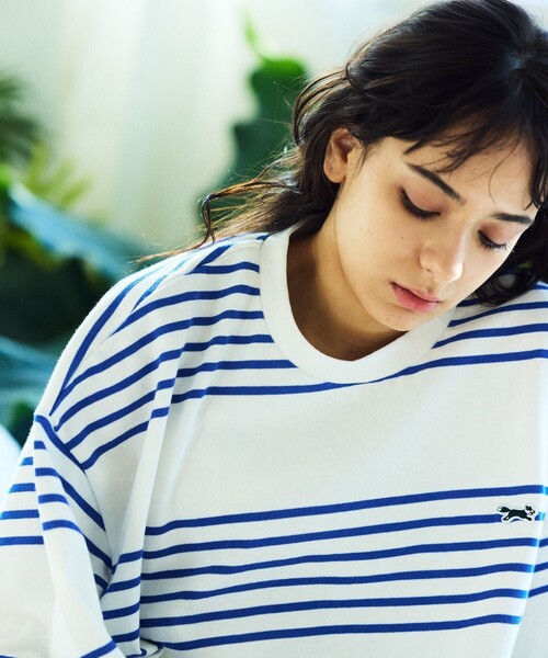 TOWNCRAFT(タウンクラフト)の「TOWN CRAFT/タウンクラフト 別注 5ラインボーダーロングスリーブTシャツ/ロンT(Tシャツ/カットソー・メンズ・ブラック/ブルー/チャコールグレー/イエロー・MEDIUM/LARGE)」の5枚目の写真