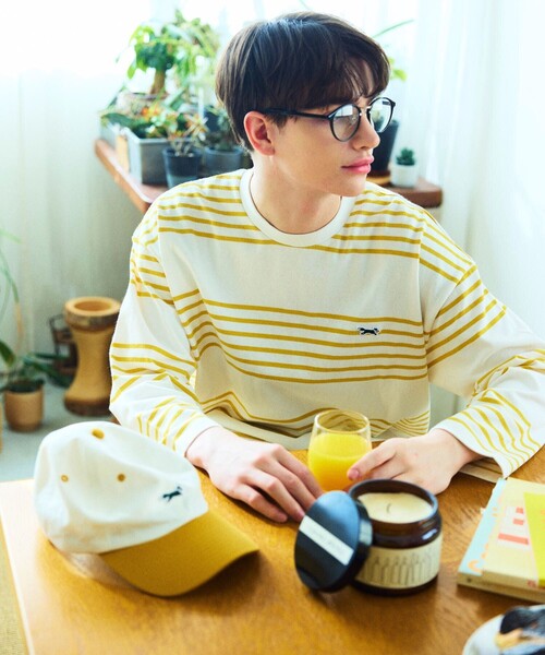 TOWNCRAFT(タウンクラフト)の「TOWN CRAFT/タウンクラフト 別注 5ラインボーダーロングスリーブTシャツ/ロンT(Tシャツ/カットソー・メンズ・ブラック/ブルー/チャコールグレー/イエロー・MEDIUM/LARGE)」の13枚目の写真