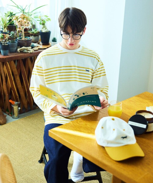 TOWNCRAFT(タウンクラフト)の「TOWN CRAFT/タウンクラフト 別注 5ラインボーダーロングスリーブTシャツ/ロンT(Tシャツ/カットソー・メンズ・ブラック/ブルー/チャコールグレー/イエロー・MEDIUM/LARGE)」の15枚目の写真