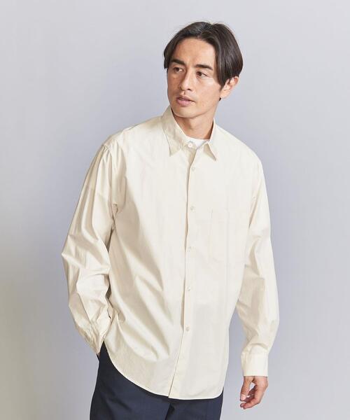 BEAUTY&YOUTH UNITED ARROWS(ビューティーアンドユースユナイテッドアローズ)の「コットン タイプライター ワイド ヘム レギュラーフィット シャツ(シャツ/ブラウス・メンズ・ダークグリーン/オフホワイト/コバルトブルー・S/M/L/XL)」の9枚目の写真