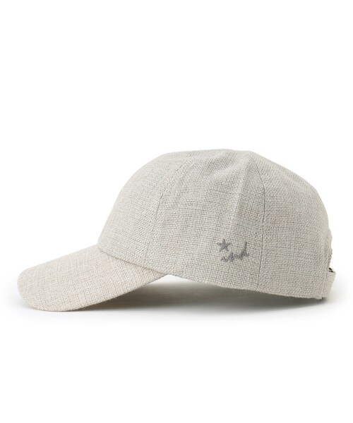 INDIVI（インディヴィ）の「◆【新デザイン/リネン調】刺繍キャップ（キャップ・レディース・ライトグレー/ブラック・00）」の4枚目の写真