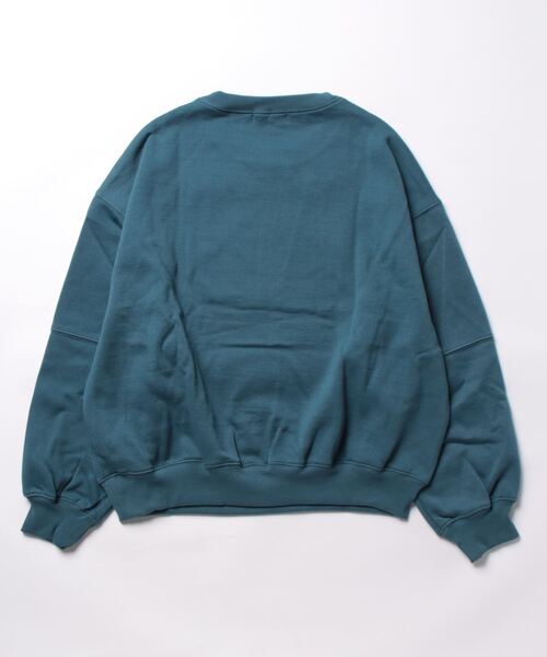 AZUL by moussy（アズールバイマウジー）の「FLOCKY PRINT PULLOVER/フロッキープリントプルオーバー（スウェット・レディース・アイボリー/ブラック/ダークブルー・FREE）」の4枚目の写真