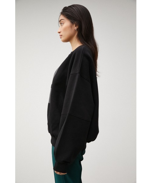 AZUL by moussy（アズールバイマウジー）の「FLOCKY PRINT PULLOVER/フロッキープリントプルオーバー（スウェット・レディース・アイボリー/ブラック/ダークブルー・FREE）」の12枚目の写真