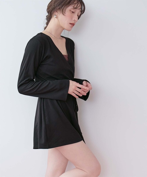 SEA DRESS(シードレス)の「細リブカシュクールオールインワン/ラッシュガード(ラッシュガード・レディース・ブラック/ブラウン/カーキ/アイボリー・S/M/L/LL)」の16枚目の写真