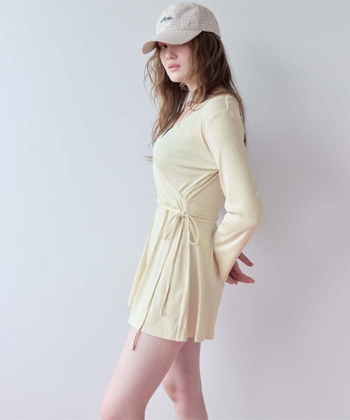 SEA DRESS(シードレス)の「細リブカシュクールオールインワン/ラッシュガード(ラッシュガード・レディース・ブラック/ブラウン/カーキ/アイボリー・S/M/L/LL)」の11枚目の写真